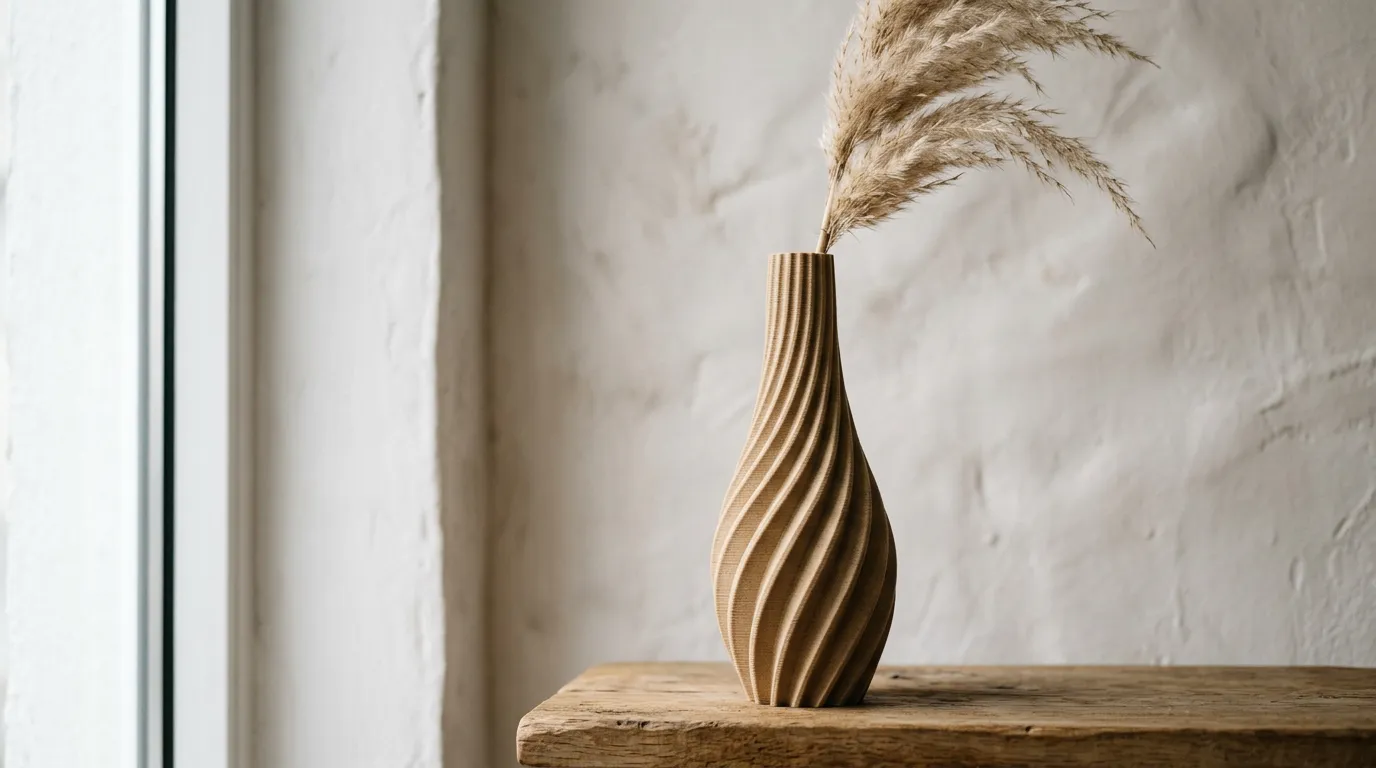 Ondée, vase imprimé en 3D