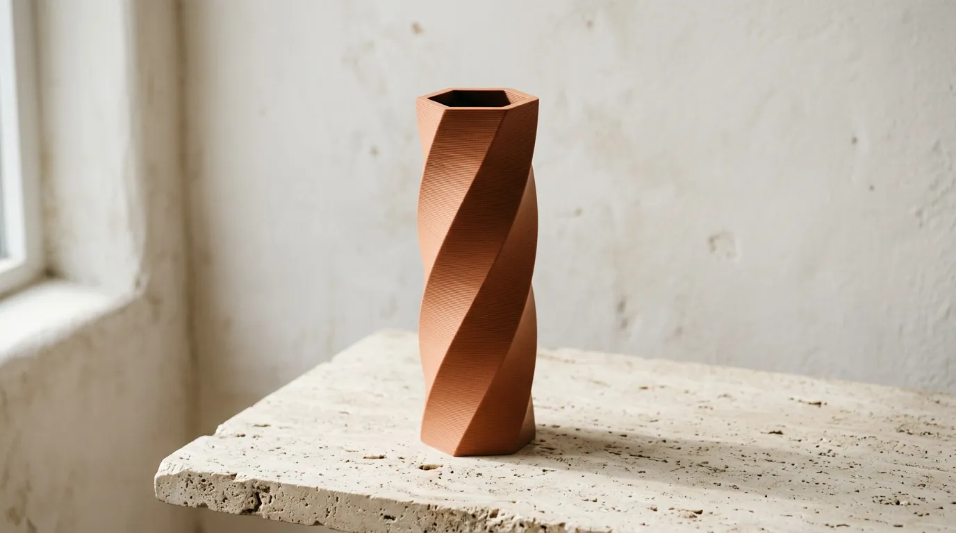 Méridien, vase imprimé en 3D